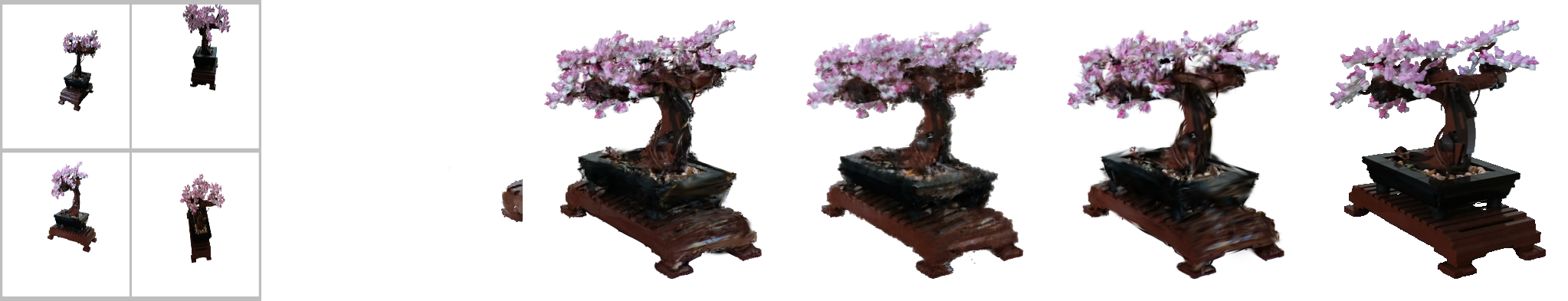 VisDom teaser — bonsai 4 views