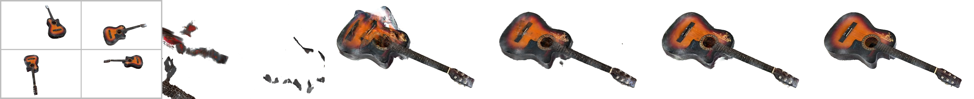 VisDom teaser — guitar 4 views